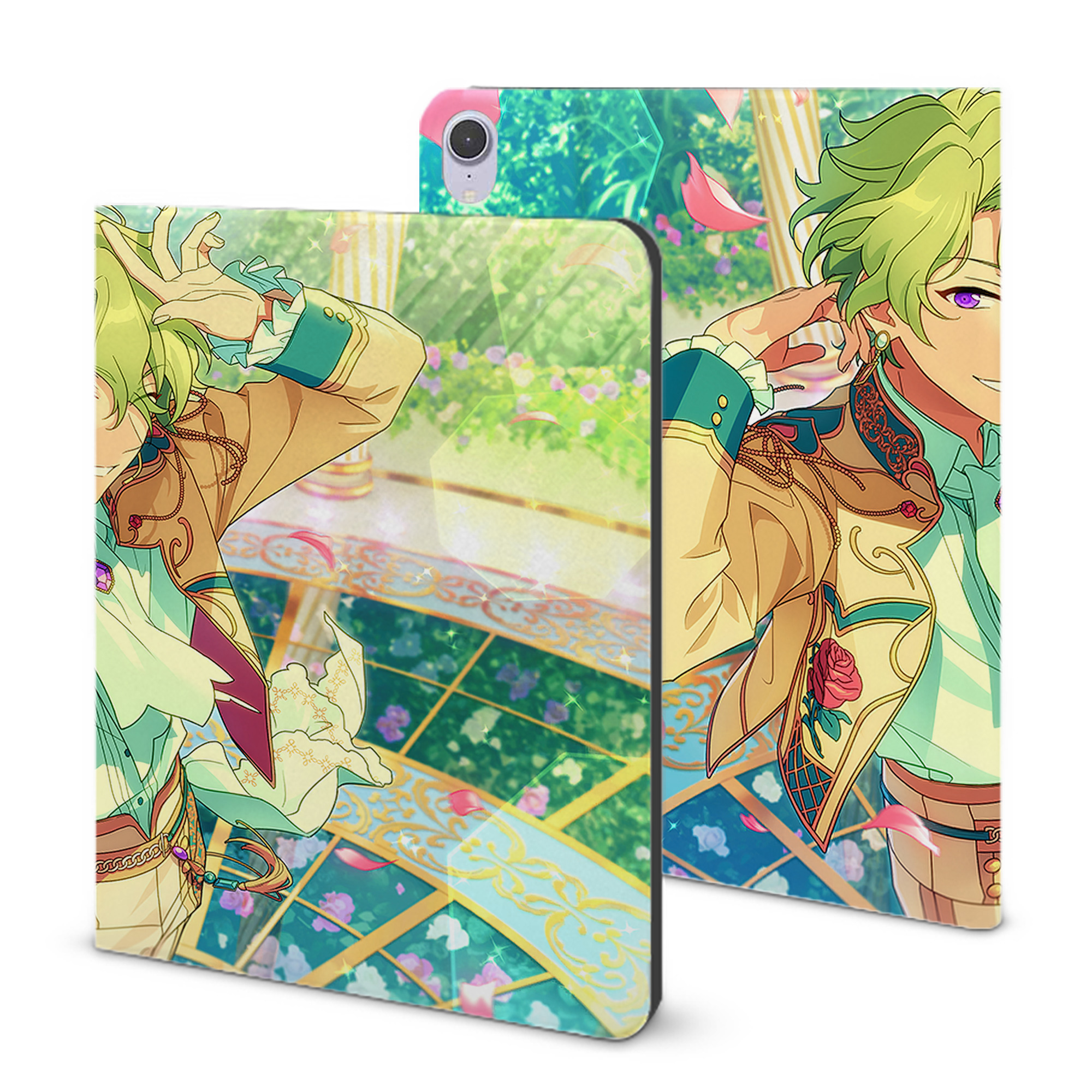 （画像用） あんさんぶるスターズ! Ensemble Stars IPad ケース ブック型 PUレザー TPU 耐衝撃 軽量 薄型 ペン収納なし 全面保護 IPad 各モデル対応